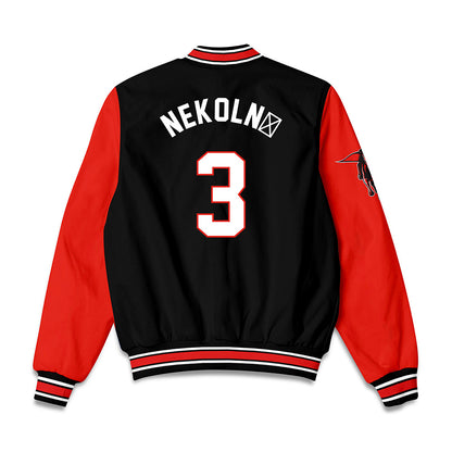 Texas Tech - NCAA Women's Basketball : Julie Nekoln� - Bomber Jacket-1
