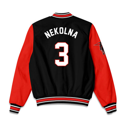Texas Tech - NCAA Women's Basketball : Julie Nekolna - Bomber Jacket-1