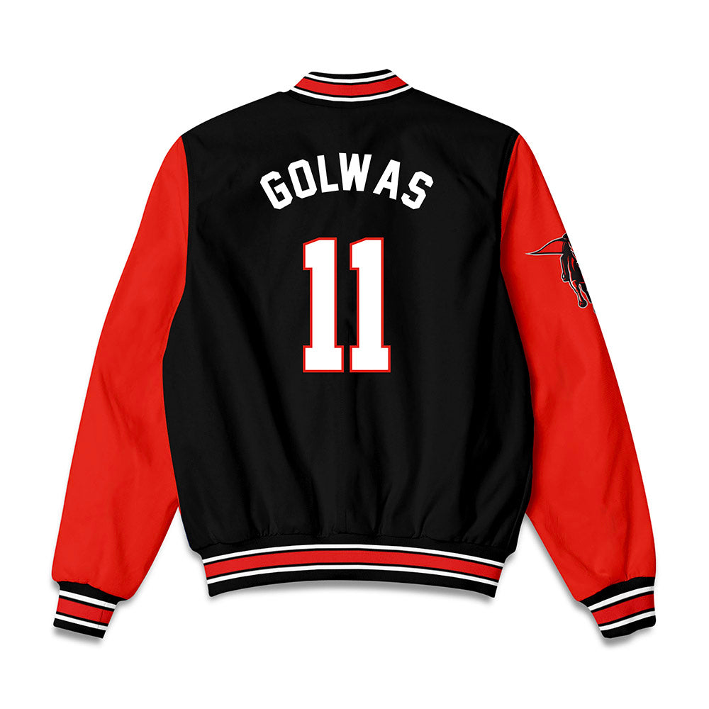 Texas Tech - NCAA Football : Brock Golwas - Bomber Jacket-1