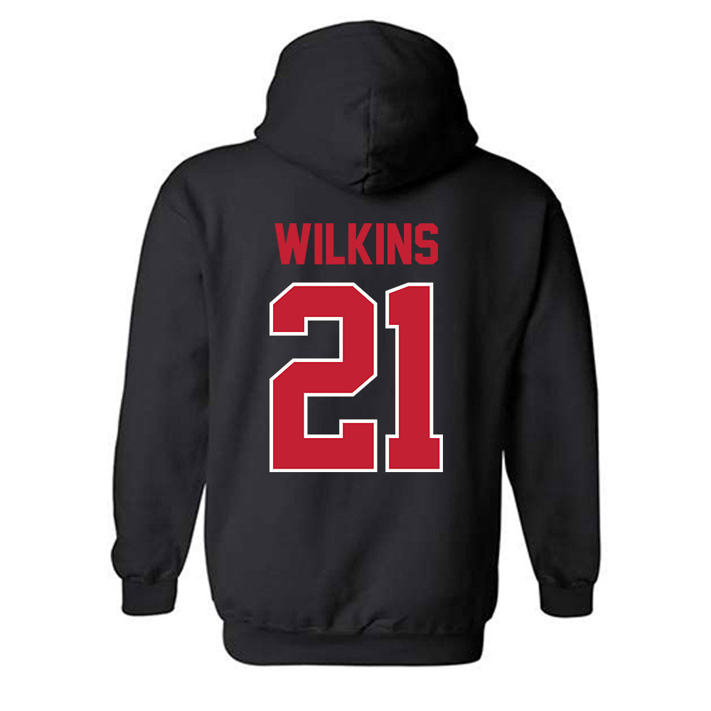Georgia - NCAA Men's Basketball : Jake Wilkins - Classic Shersey Hooded Sweatshirt-1