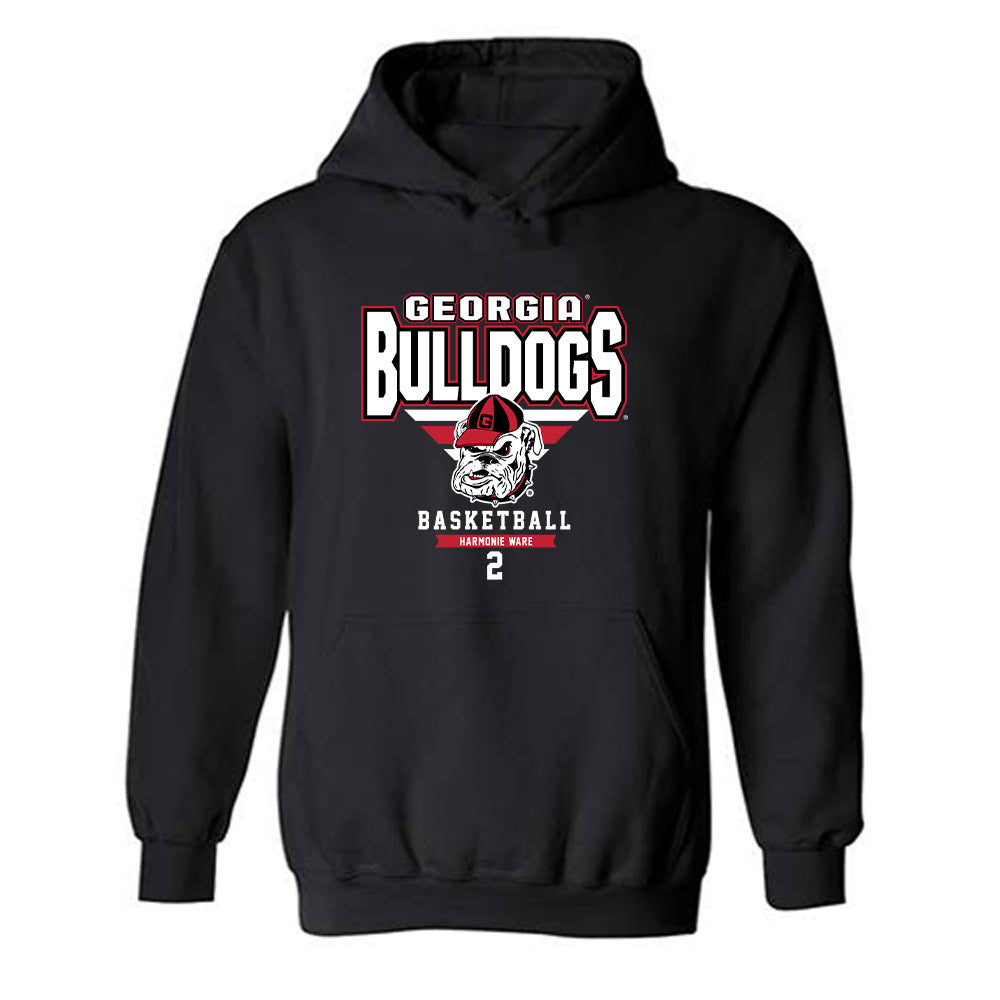 Georgia - NCAA Women's Basketball : Harmonie Ware - Classic Fashion Shersey Hooded Sweatshirt-0