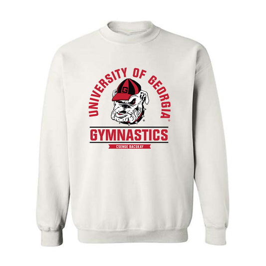 Georgia - NCAA Women's Gymnastics : Csenge Bacskay - Classic Fashion Shersey Crewneck Sweatshirt-0