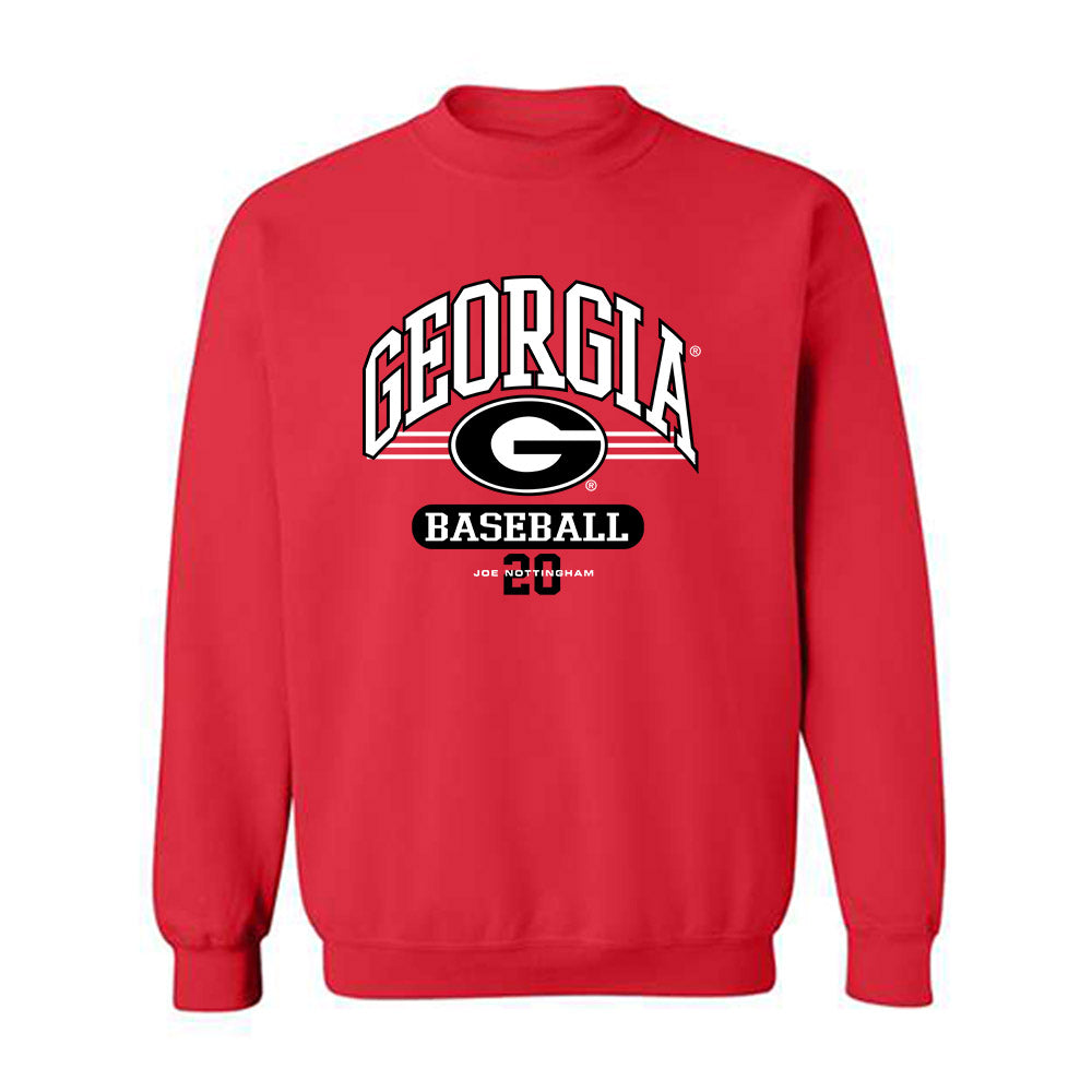 Georgia - NCAA Baseball : Joe Nottingham - Classic Fashion Shersey Crewneck Sweatshirt-0