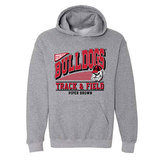 Georgia - NCAA Women's Track & Field : Piper Brown - Classic Fashion Shersey Hooded Sweatshirt-0
