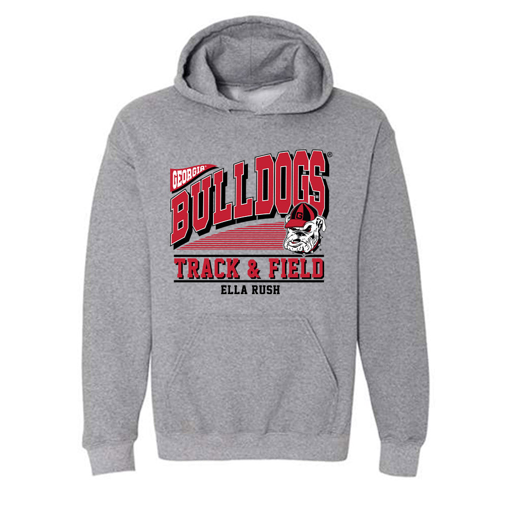Georgia - NCAA Women's Track & Field : Ella Rush - Classic Fashion Shersey Hooded Sweatshirt-0