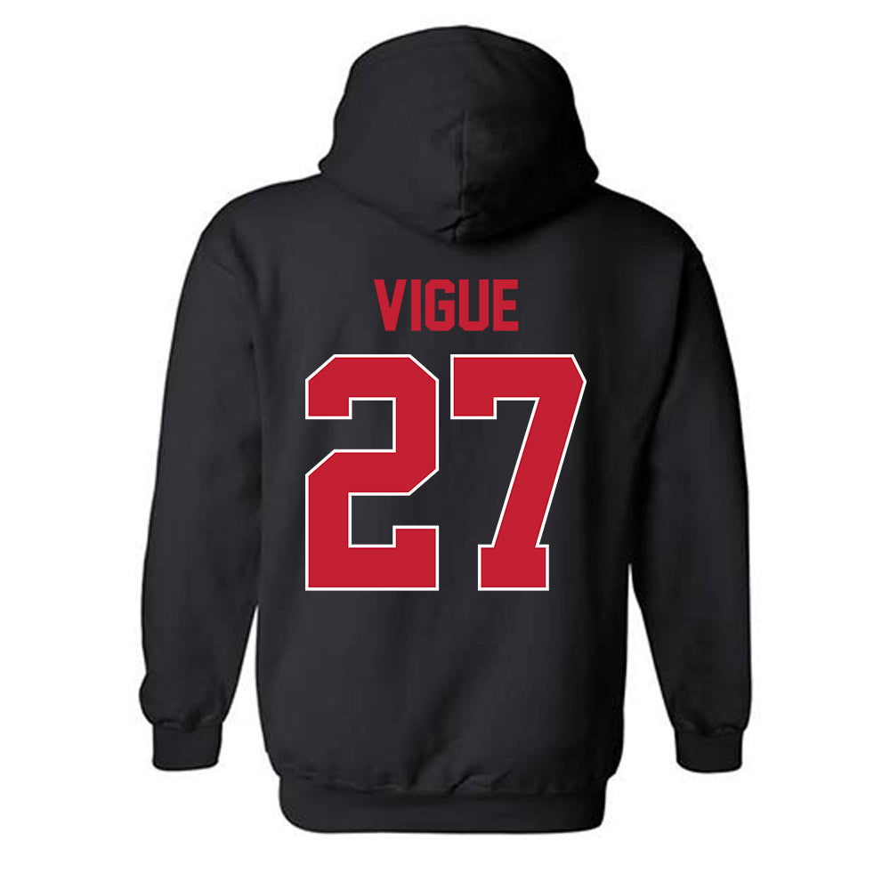 Georgia - NCAA Baseball : Dylan Vigue - Sports Shersey Hooded Sweatshirt-1