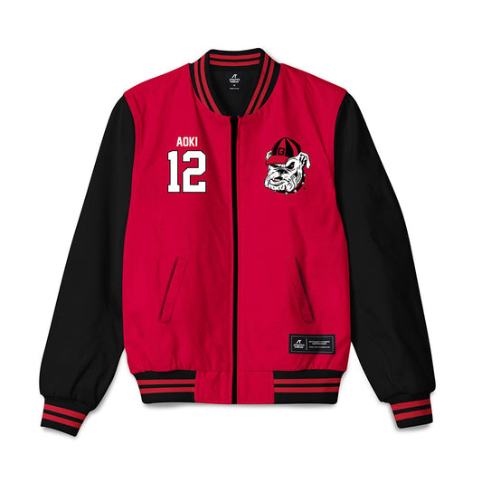 Georgia - NCAA Baseball : Caden Aoki - Bomber Jacket-0