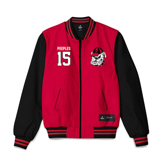 Georgia - NCAA Baseball : Ty Peeples - Bomber Jacket-0