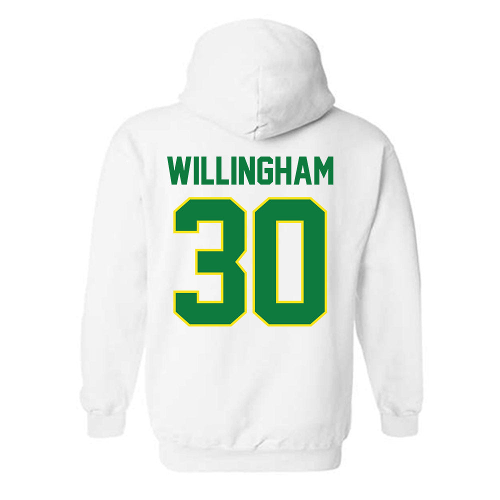 Oregon - NCAA Acrobatics & Tumbling : Morgan Willingham - Classic Shersey Hooded Sweatshirt-1