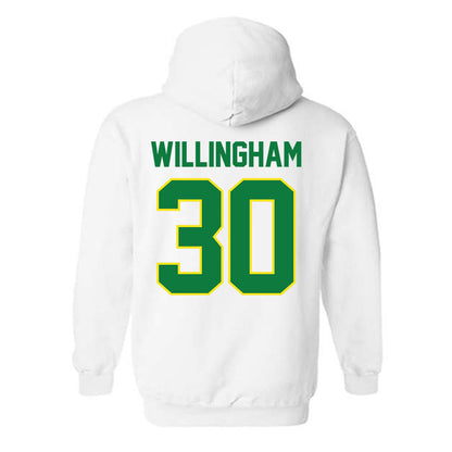 Oregon - NCAA Acrobatics & Tumbling : Morgan Willingham - Classic Shersey Hooded Sweatshirt-1