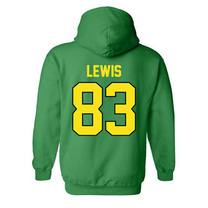 Oregon - NCAA Football : Hudson Lewis - Classic Shersey Hooded Sweatshirt-1