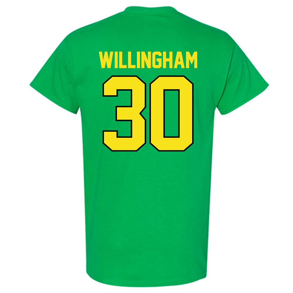 Oregon - NCAA Acrobatics & Tumbling : Morgan Willingham - Classic Shersey T-Shirt-1