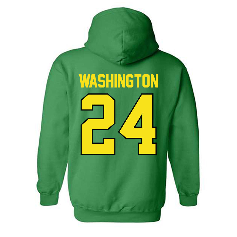 Oregon - NCAA Football : Jett Washington - Classic Shersey Hooded Sweatshirt-1