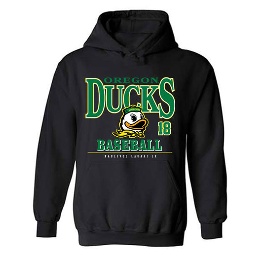 Oregon - NCAA Baseball : Naulivou Lauaki Jr - Classic Fashion Shersey Hooded Sweatshirt-0