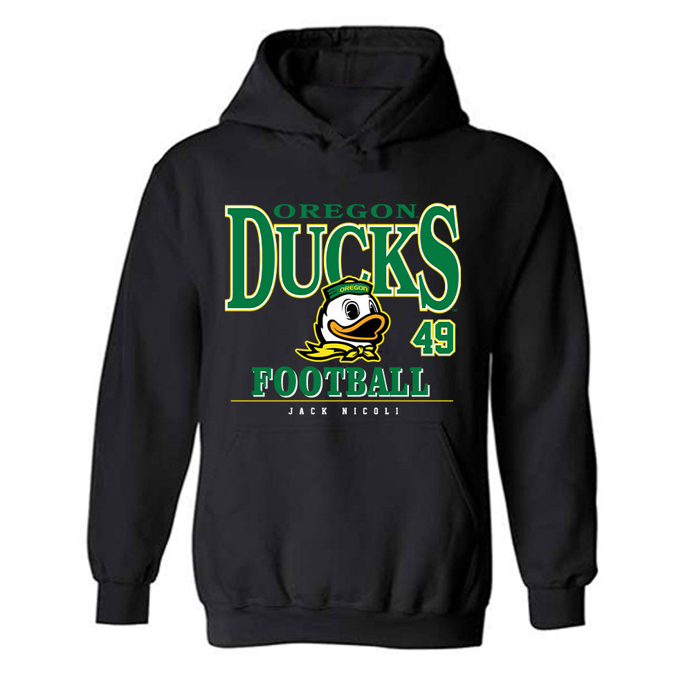 Oregon - NCAA Football : Jack Nicoli - Classic Fashion Shersey Hooded Sweatshirt-0