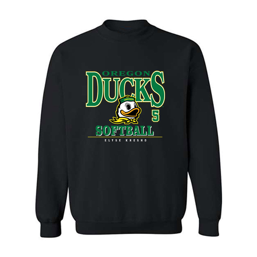 Oregon - NCAA Softball : Elyse Kresho - Classic Fashion Shersey Crewneck Sweatshirt-0