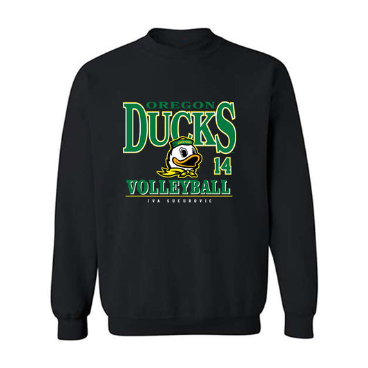 Oregon - NCAA Women's Volleyball : Iva Sucurovic - Classic Fashion Shersey Crewneck Sweatshirt-0