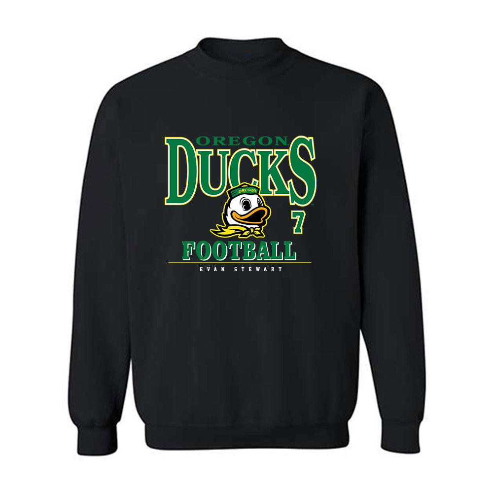 Oregon - NCAA Football : Evan Stewart - Classic Fashion Shersey Crewneck Sweatshirt-0