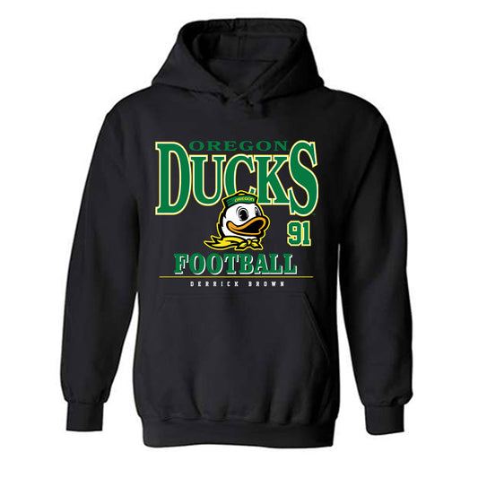 Oregon - NCAA Football : Derrick Brown - Classic Fashion Shersey Hooded Sweatshirt-0