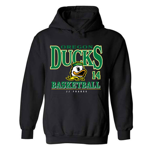 Oregon - NCAA Men's Basketball : JJ Frakes - Classic Fashion Shersey Hooded Sweatshirt-0