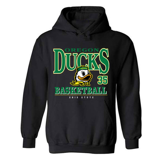Oregon - NCAA Women's Basketball : Ehis Etute - Classic Fashion Shersey Hooded Sweatshirt-0