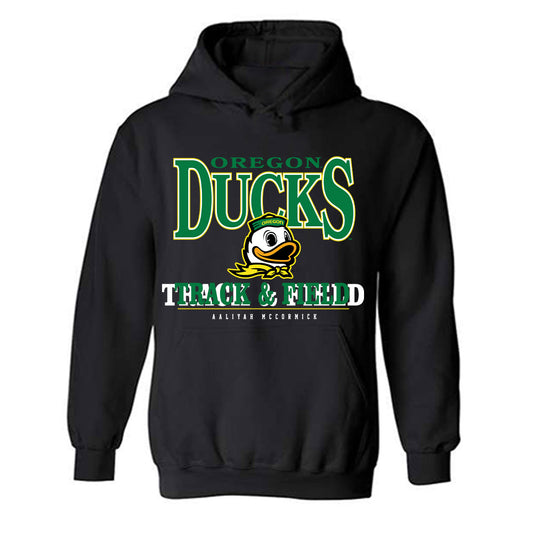Oregon - NCAA Women's Track & Field : Aaliyah McCormick - Classic Fashion Shersey Hooded Sweatshirt-0