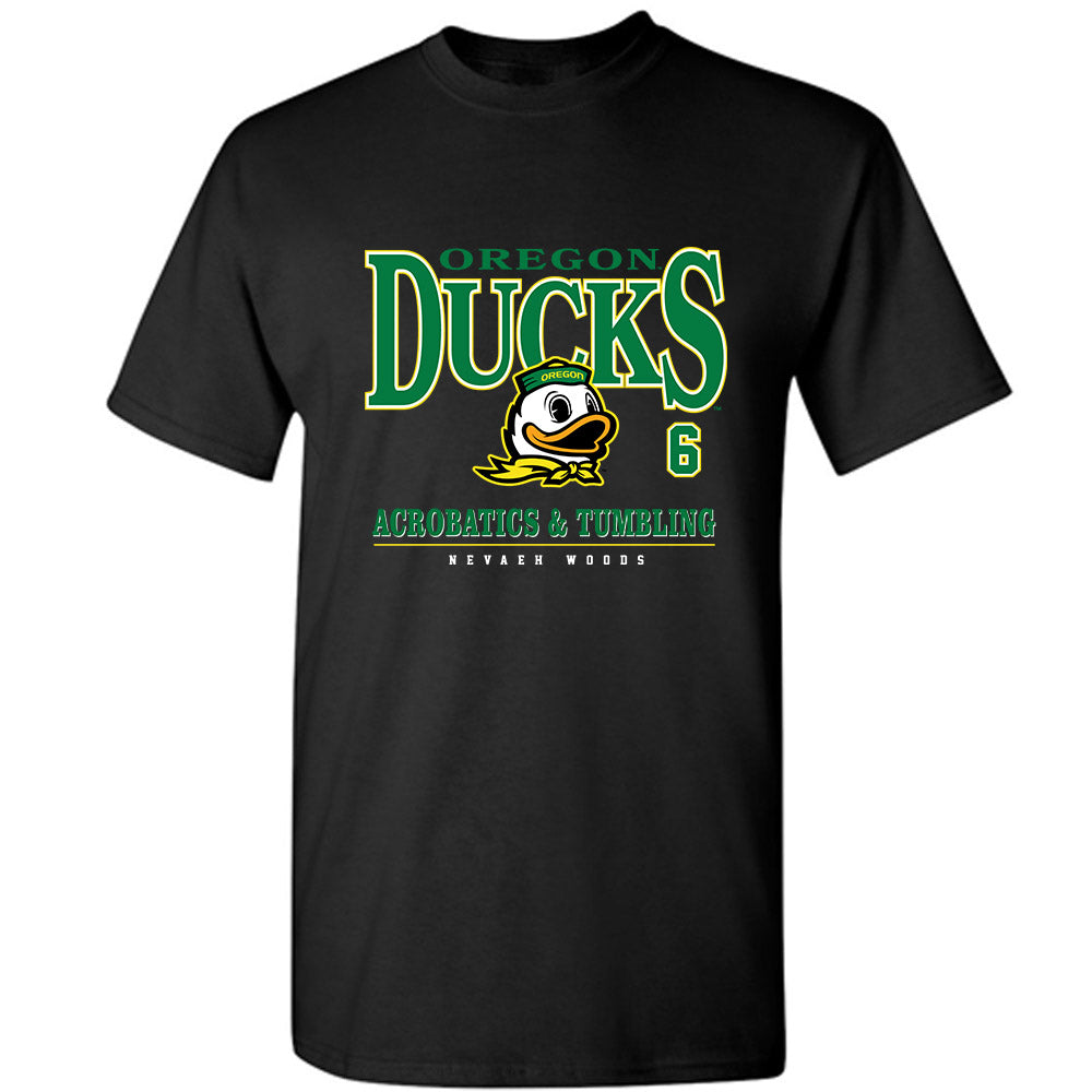 Oregon - NCAA Acrobatics & Tumbling : Nevaeh Woods - Classic Fashion Shersey T-Shirt-0