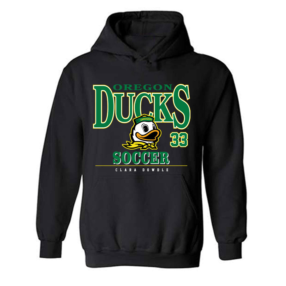 Oregon - NCAA Women's Soccer : Clara Dowdle - Classic Fashion Shersey Hooded Sweatshirt-0