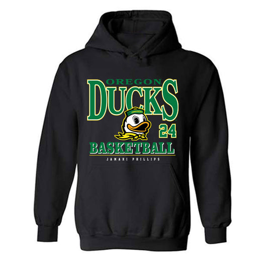 Oregon - NCAA Men's Basketball : Jamari Phillips - Classic Fashion Shersey Hooded Sweatshirt-0