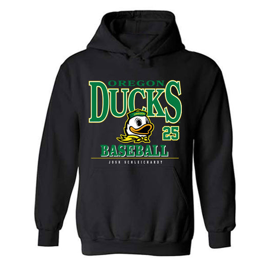 Oregon - NCAA Baseball : Josh Schleichardt - Classic Fashion Shersey Hooded Sweatshirt-0
