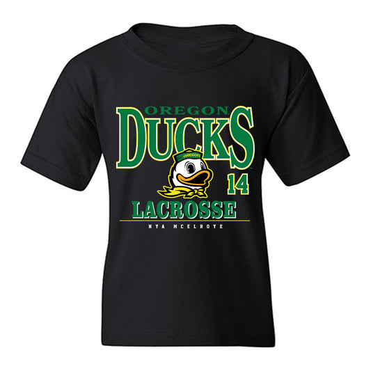 Oregon - NCAA Women's Lacrosse : Nya McElroye - Classic Fashion Shersey Youth T-Shirt-0