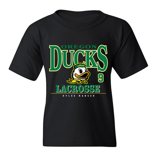 Oregon - NCAA Women's Lacrosse : Kylee Manser - Classic Fashion Shersey Youth T-Shirt-0
