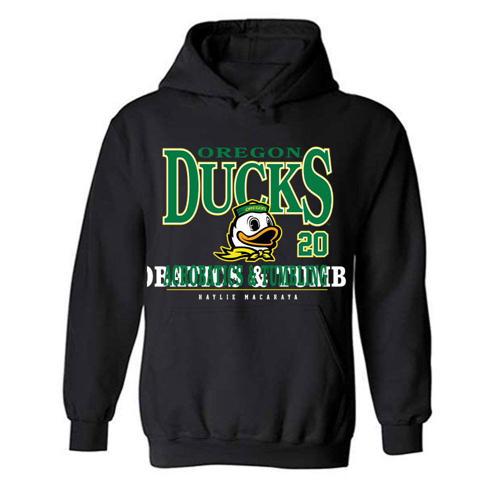 Oregon - NCAA Acrobatics & Tumbling : Haylie Macaraya - Classic Fashion Shersey Hooded Sweatshirt-0