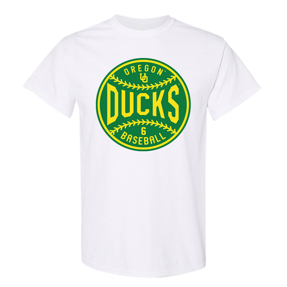 Oregon - NCAA Baseball : Jack Brooks - Sports Shersey T-Shirt-0