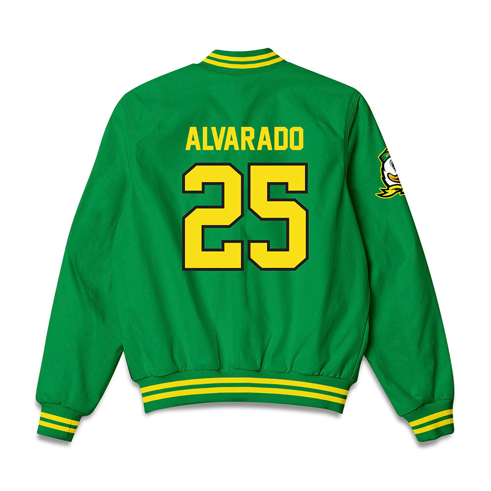 Oregon - NCAA Acrobatics & Tumbling : Briya Alvarado - Bomber Jacket-1