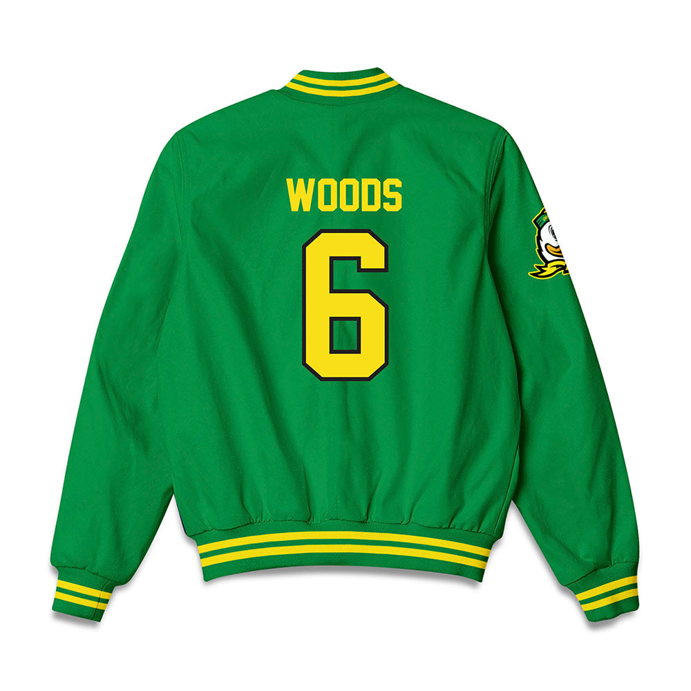 Oregon - NCAA Acrobatics & Tumbling : Nevaeh Woods - Bomber Jacket-1