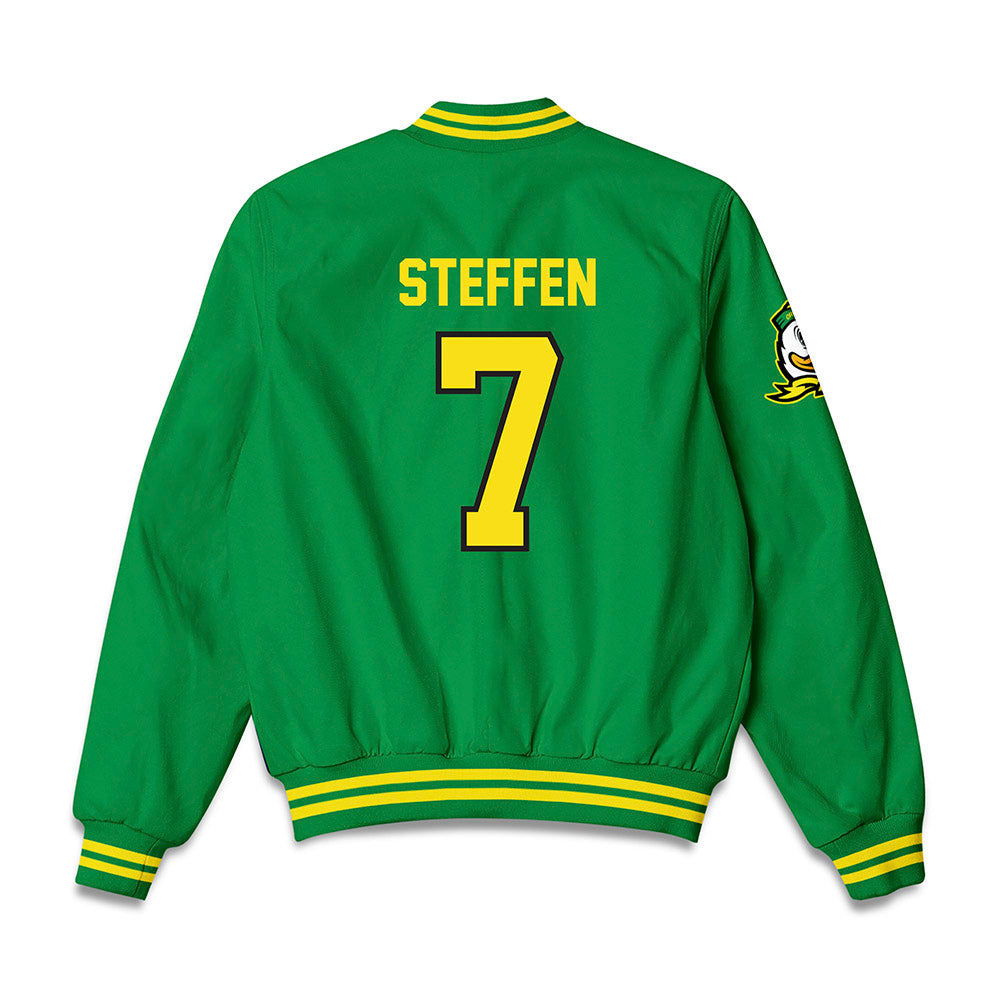 Oregon - NCAA Softball : Abby Steffen - Bomber Jacket-1