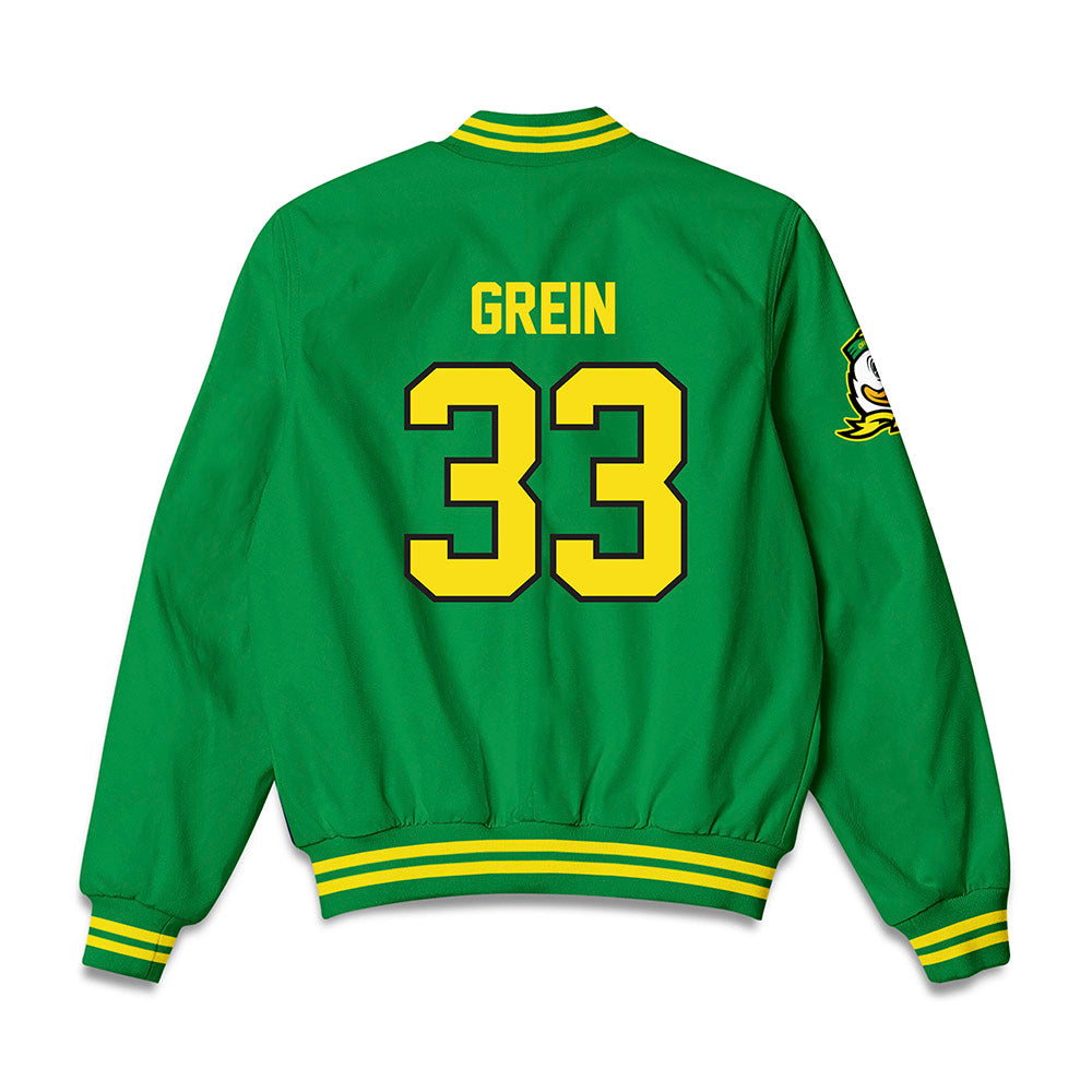 Oregon - NCAA Softball : Lyndsey Grein - Bomber Jacket-1