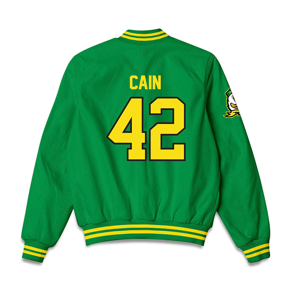 Oregon - NCAA Women's Basketball : Avary Cain - Bomber Jacket-1