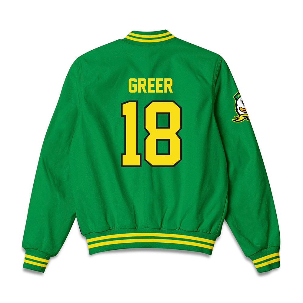 Oregon - NCAA Beach Volleyball : Kai Greer - Bomber Jacket-1