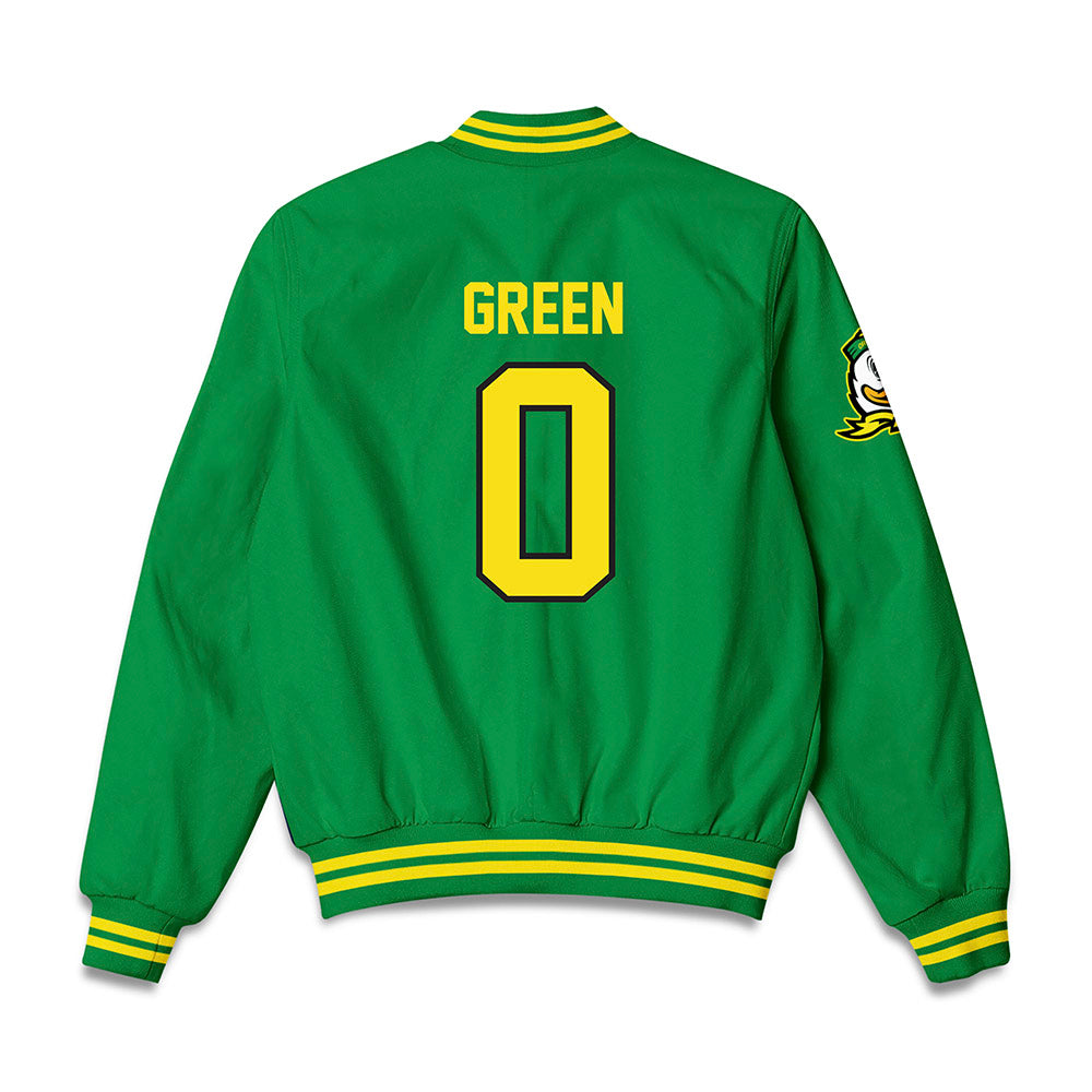 Oregon - NCAA Acrobatics & Tumbling : Olivia Green - Bomber Jacket-1