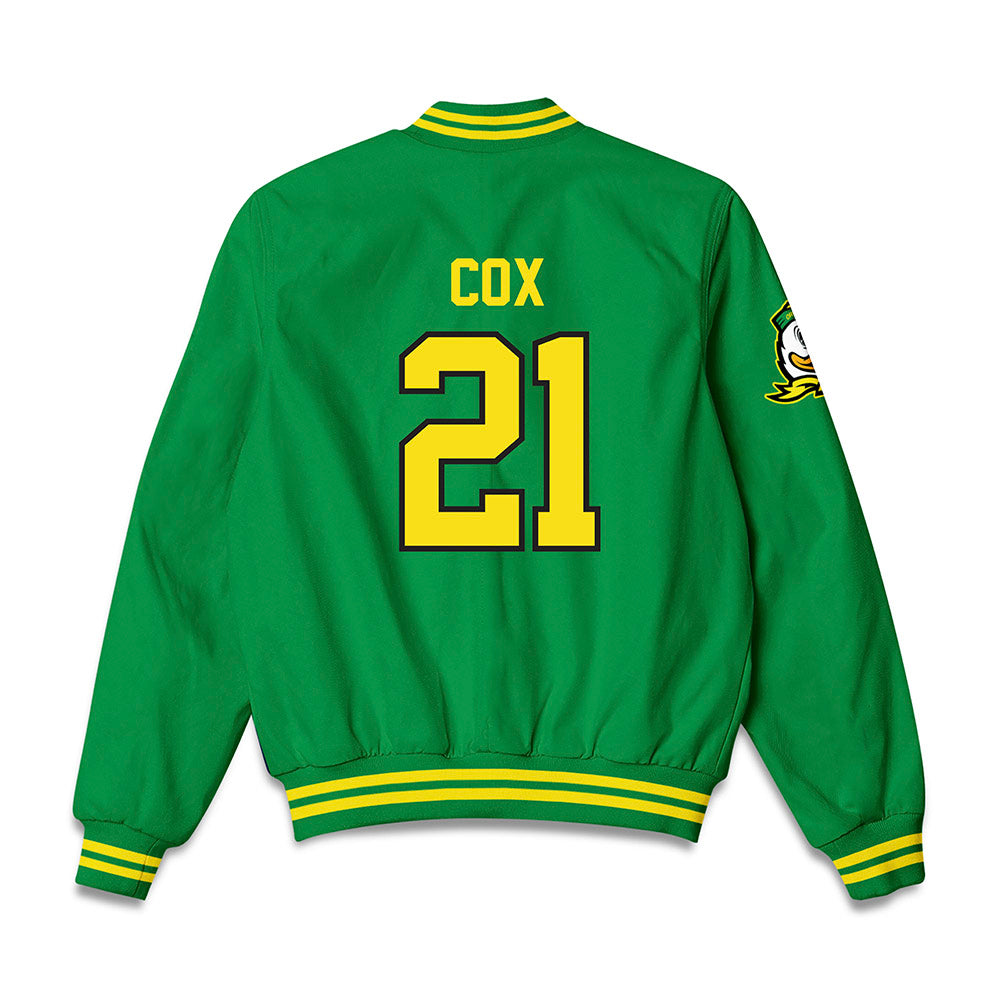 Oregon - NCAA Softball : Emma Cox - Bomber Jacket-1