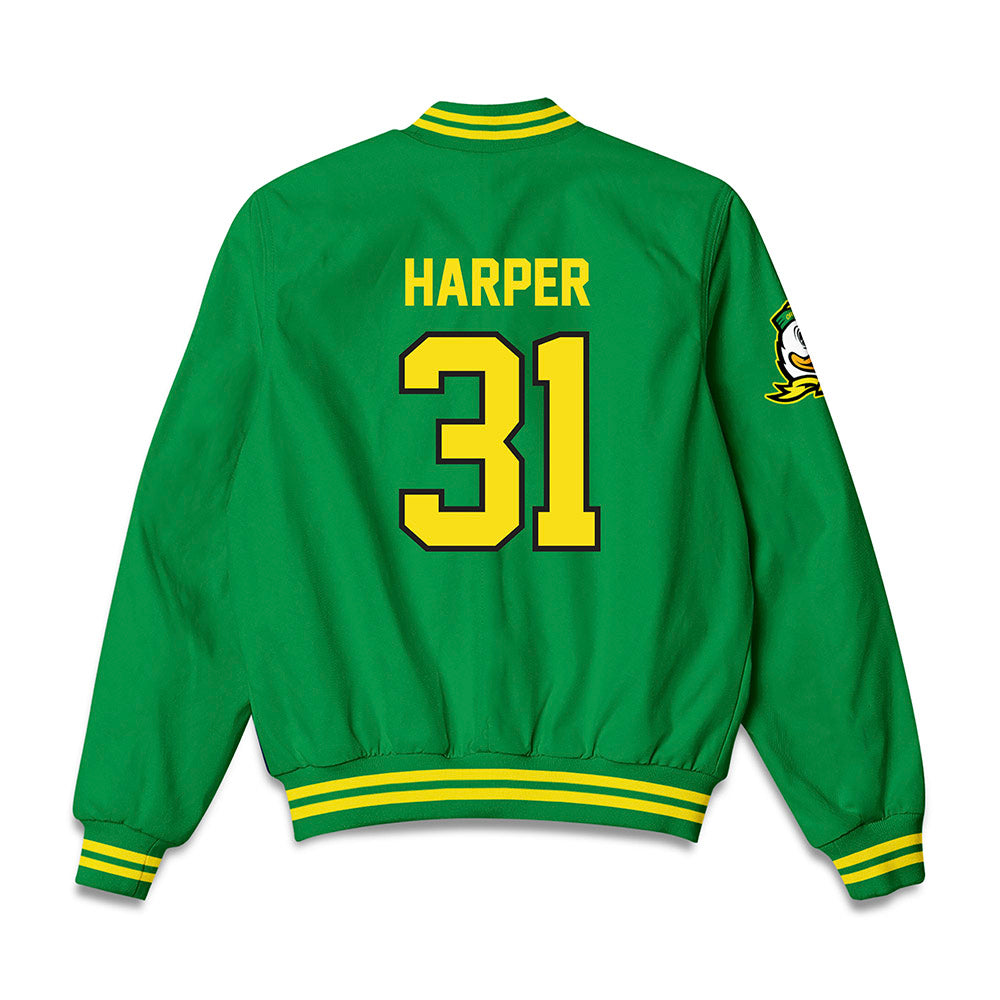 Oregon - NCAA Softball : Amari Harper - Bomber Jacket-1