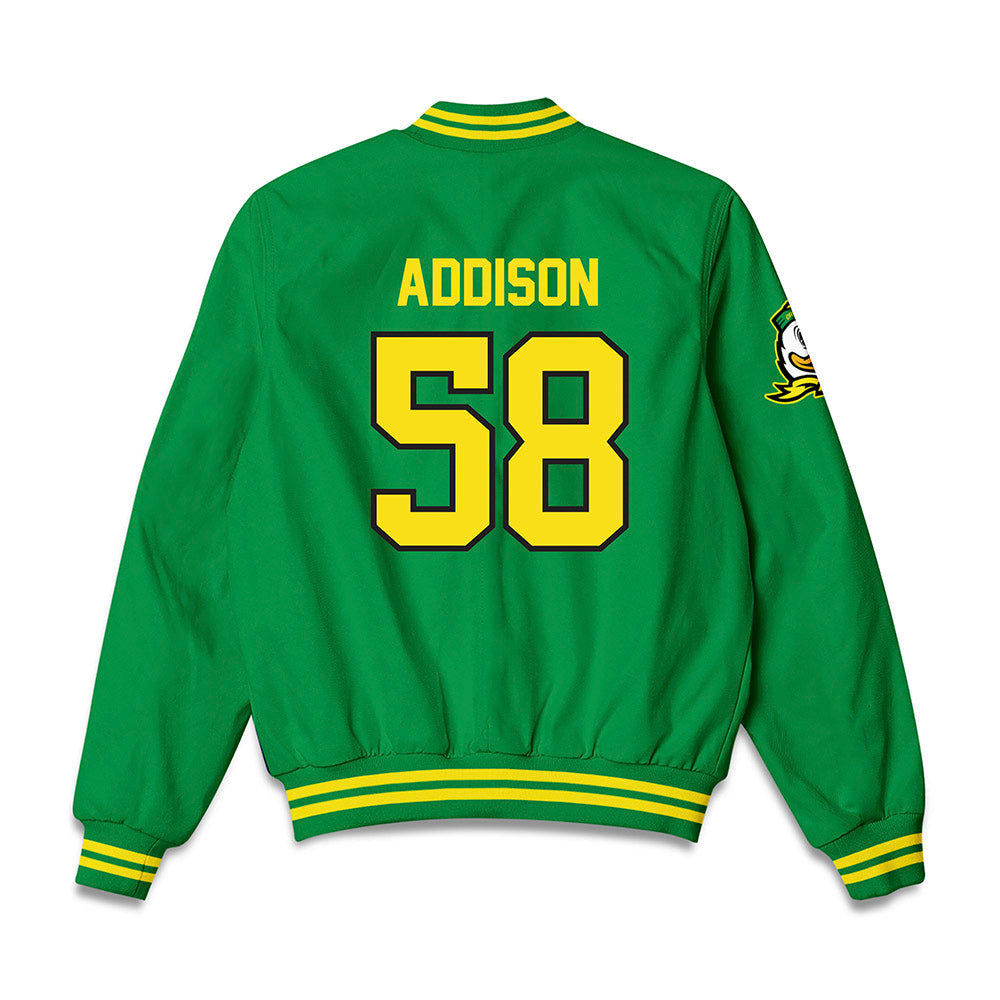 Oregon - NCAA Football : Ziyare Addison - Bomber Jacket-1