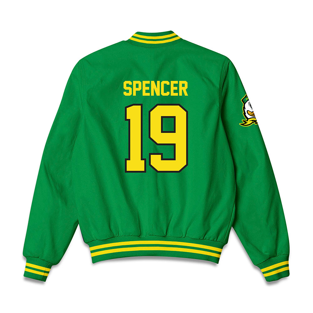 Oregon - NCAA Softball : Taylour Spencer - Bomber Jacket-1