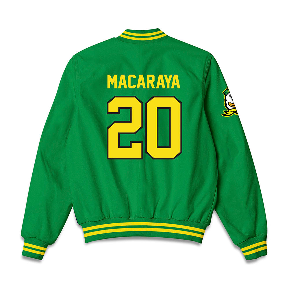 Oregon - NCAA Acrobatics & Tumbling : Haylie Macaraya - Bomber Jacket-1