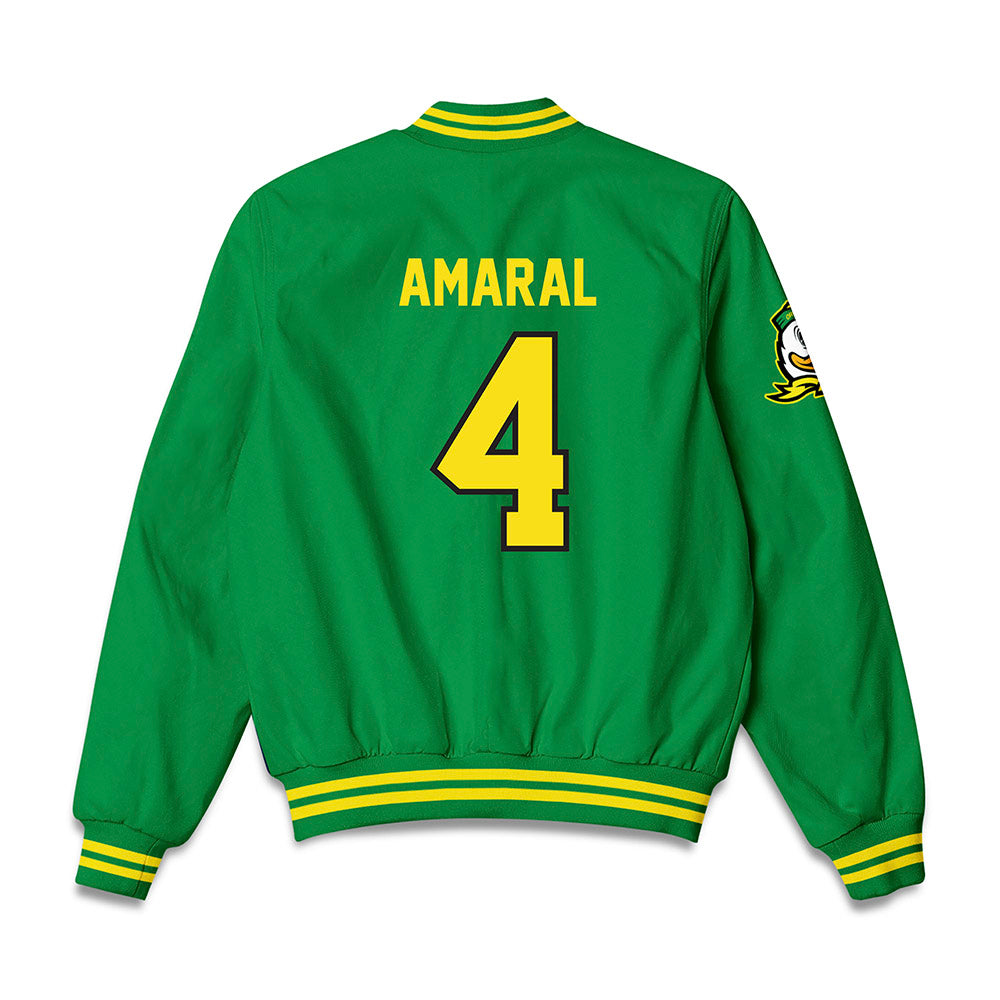 Oregon - NCAA Softball : Addison Amaral - Bomber Jacket-1