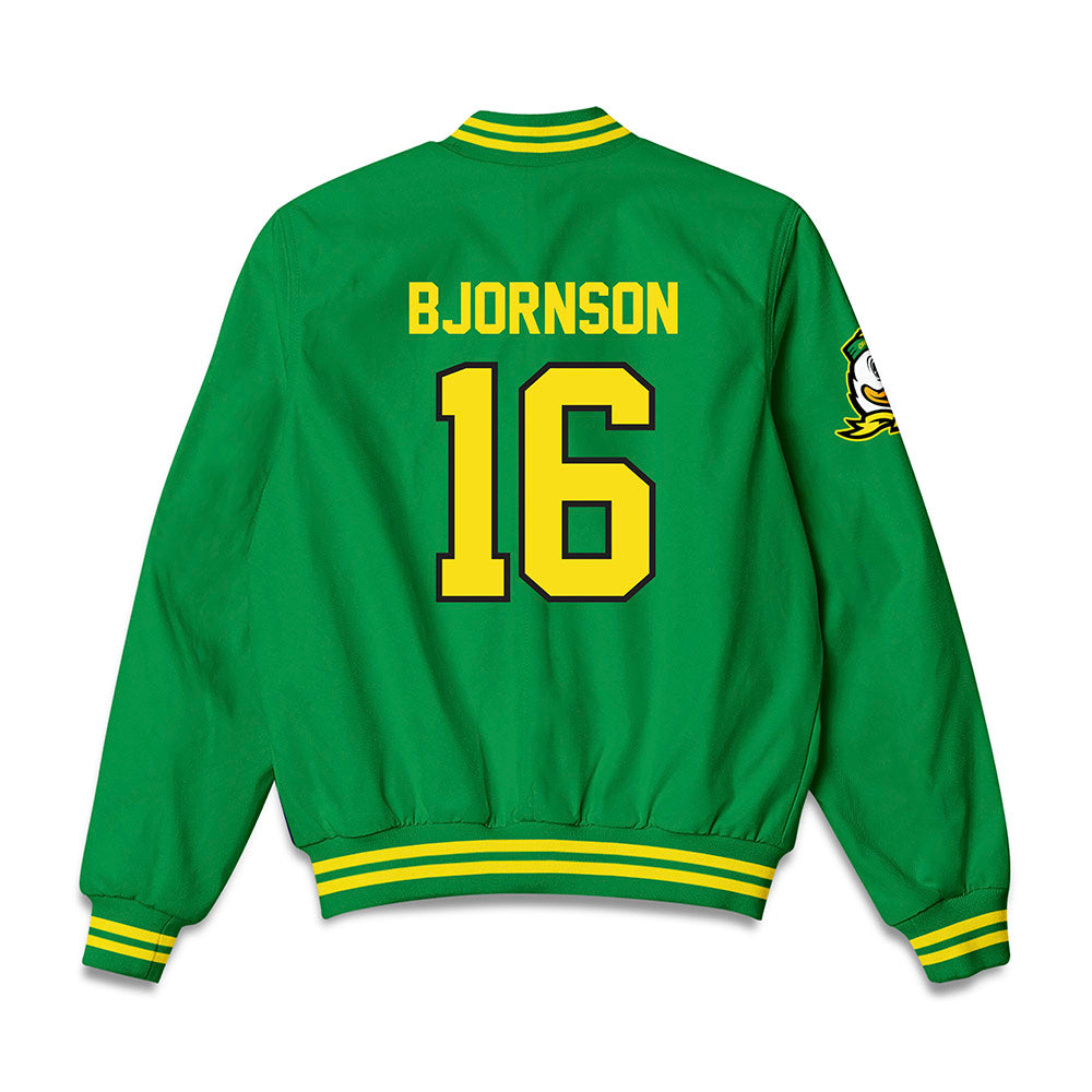 Oregon - NCAA Beach Volleyball : Hanna Bjornson - Bomber Jacket-1
