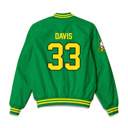 Oregon - NCAA Acrobatics & Tumbling : Lyric Davis - Bomber Jacket-1