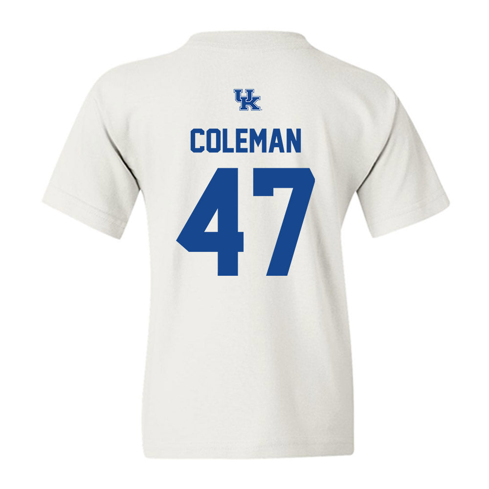 Kentucky - NCAA Baseball : Will Coleman - Classic Shersey Youth T-Shirt-1
